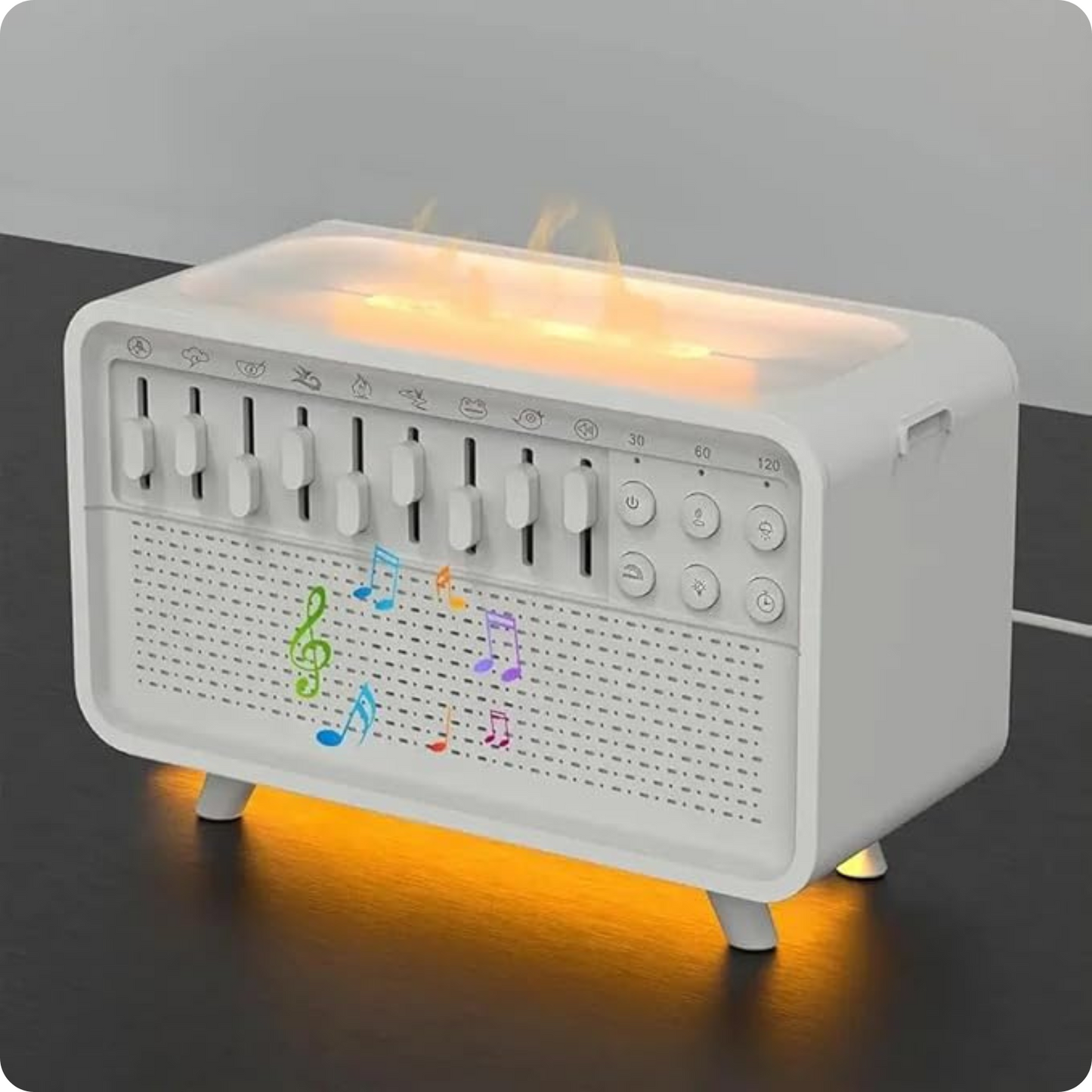 Humidificador de Aroma con Ruido Blanco y Luz LED Nocturna