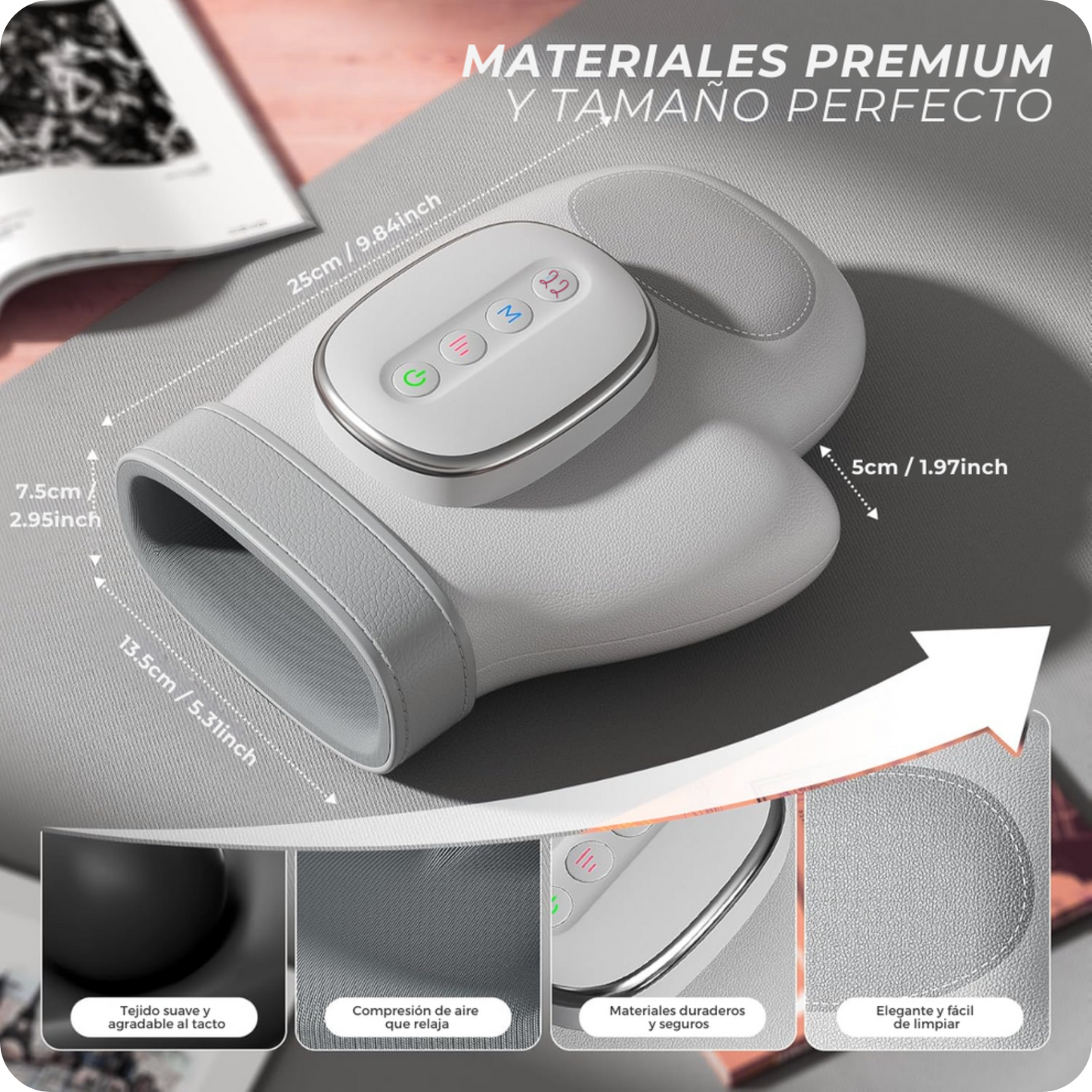 Lunavia Ease fabricado con materiales premium de alta calidad, duraderos y seguros para uso terapéutico diario